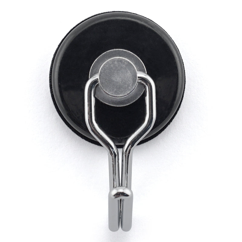 Magnet Source .29 in. L X 1.5 in. W Black Rotating Magnetic Hook 65 lb. pull