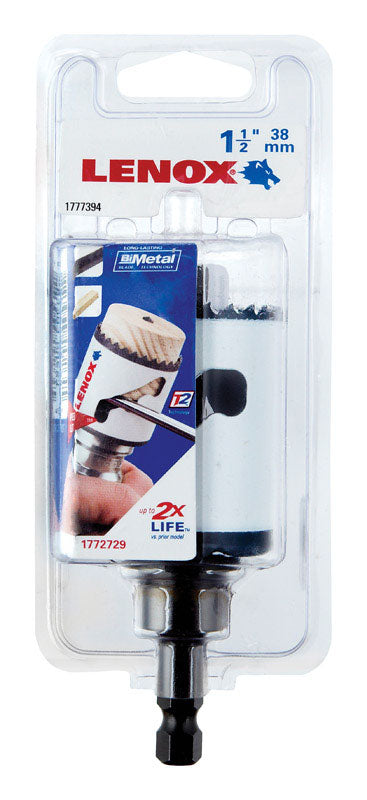 LENOX Speed Slot 1-1/2 in. Bi-Metal 1.5 in. L Hole Saw Arbor Included