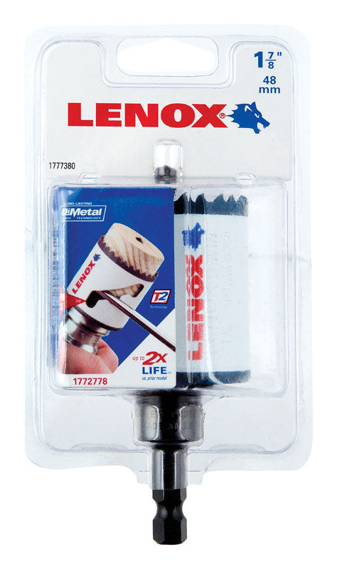 LENOX Speed Slot 1-7/8 in. Bi-Metal 1.5 in. L Hole Saw Arbor Included