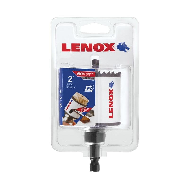 LENOX Speed Slot 2 in. Bi-Metal 1.5 in. L Hole Saw Arbor Included