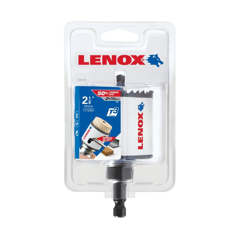 LENOX Speed Slot 2-1/8 in. Bi-Metal 1.5 in. L Hole Saw Arbor Included
