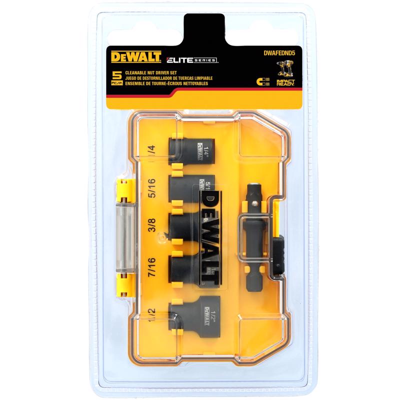 DeWalt Detatchable Nut Driver Set Black Oxide 5 pc