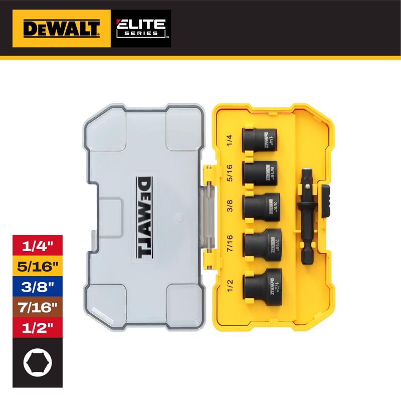 DeWalt Detatchable Nut Driver Set Black Oxide 5 pc