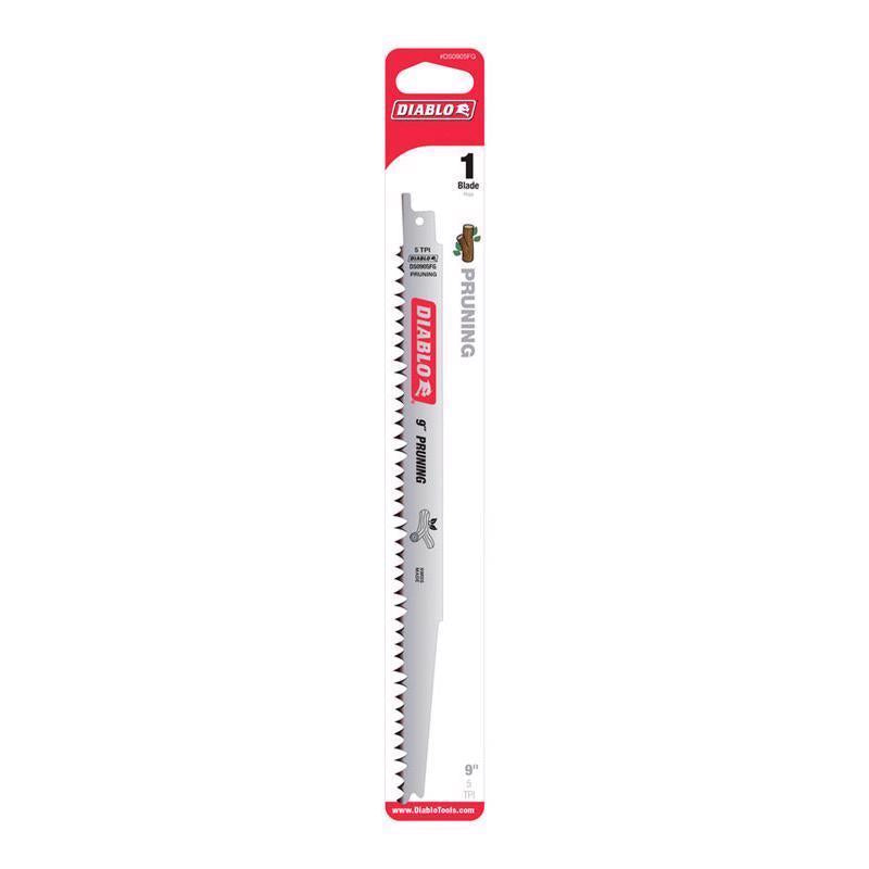 Diablo 9 in. Bi-Metal Pruning & Clean Wood Reciprocating Saw Blade 5 TPI