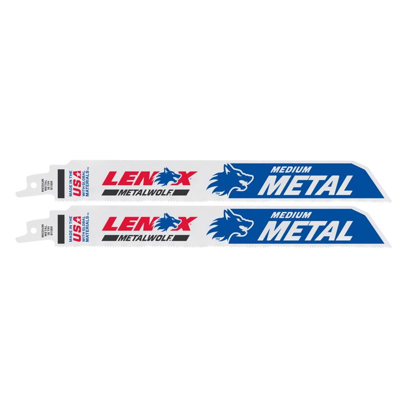 Lenox METALWOLF 9 in. Bi-Metal WAVE EDGE Reciprocating Saw Blade 18 TPI 2 pk