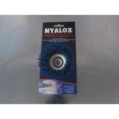 Dico Nyalox 2.5 in. D X 1/4 in. X 1/4 in. D Crimped Nylon Mandrel Mounted Cup Brush 4500 rpm
