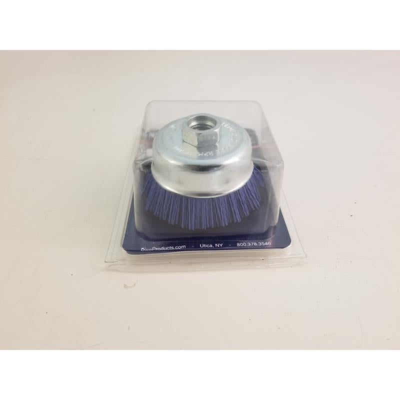 Dico Nyalox 2.5 in. D X 1/4 in. X 1/4 in. D Crimped Nylon Mandrel Mounted Cup Brush 4500 rpm