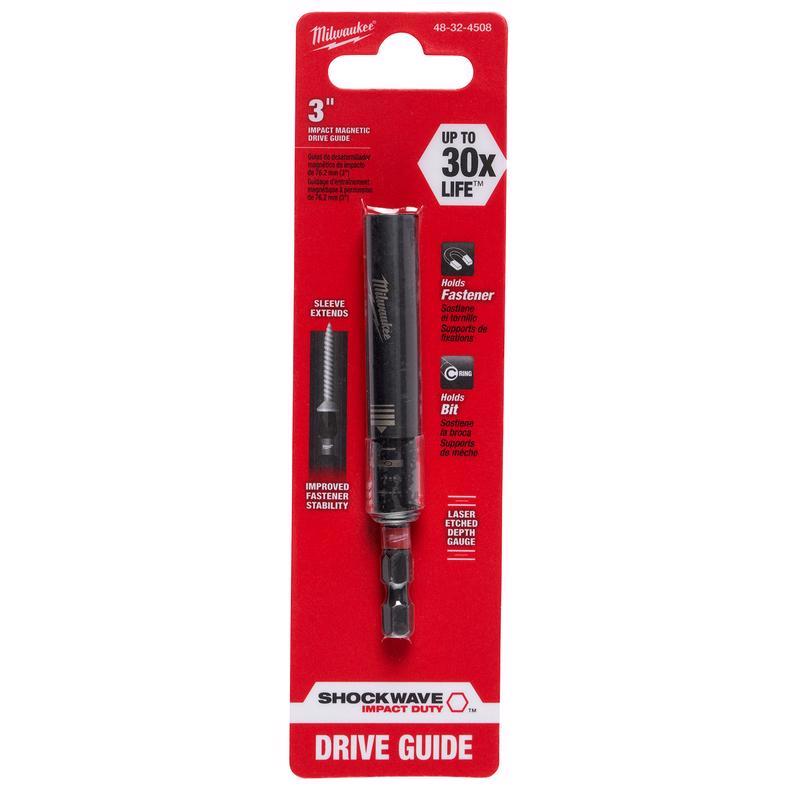 Milwaukee Shockwave Hex 1/4 in. X 3 in. L Drive Guide Steel