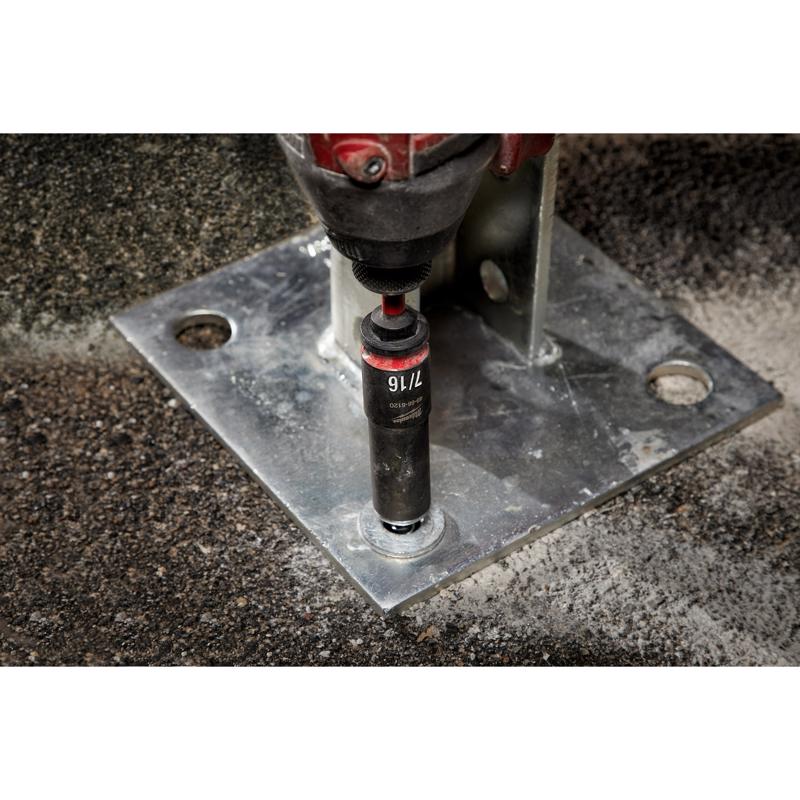 Milwaukee Shockwave Square 3/8 in. X 2 in. L Socket Adapter Steel
