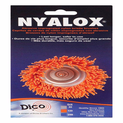 Dico Nyalox 2.5 in. D X 1/4 in. X 1/4 in. D Crimped Nylon Mandrel Mounted Cup Brush 4500 rpm