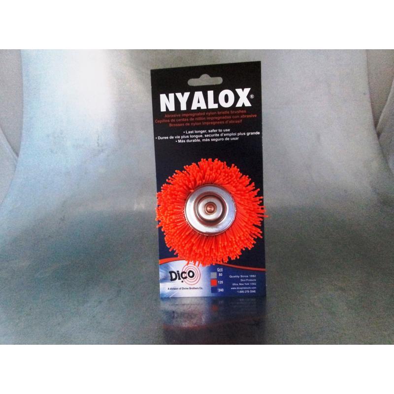 Dico Nyalox 2.5 in. D X 1/4 in. X 1/4 in. D Crimped Nylon Mandrel Mounted Cup Brush 4500 rpm
