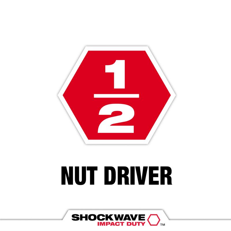 Milwaukee Shockwave 1/2 in. drive X 2-9/16 in. L Heat-Treated Steel Nut Driver