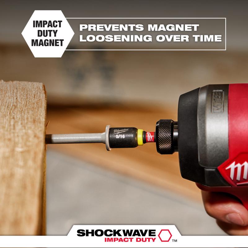 Milwaukee Shockwave 1/2 in. drive X 2-9/16 in. L Heat-Treated Steel Nut Driver