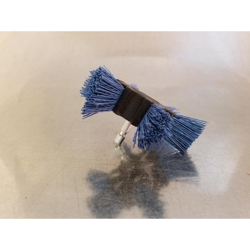 Dico Nyalox 4 in. D X 1/4 in. Aluminum Oxide Wheel Brush Mandrel Mounted Flap Brush 240 Grit