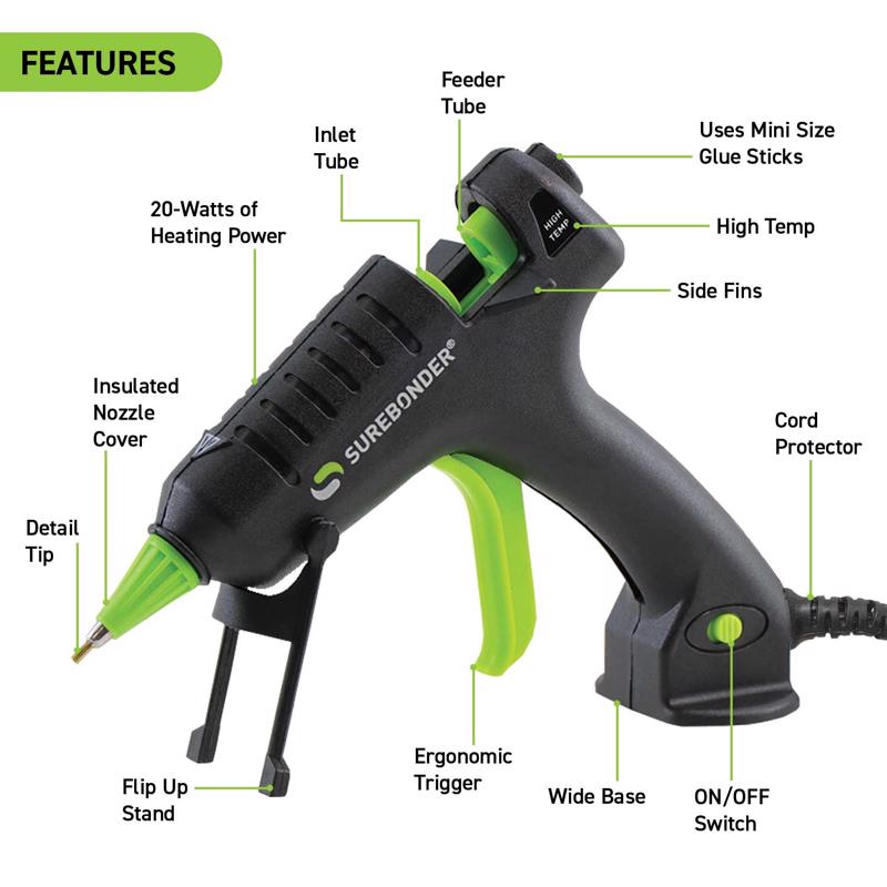Surebonder 20 W High Temperature Glue Gun 120 V