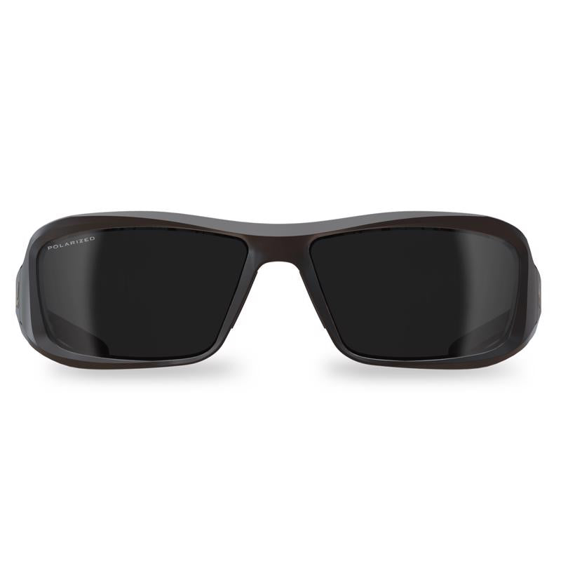 Edge Eyewear Brazeau Anti-Fog Safety Glasses Smoke Lens Black Frame