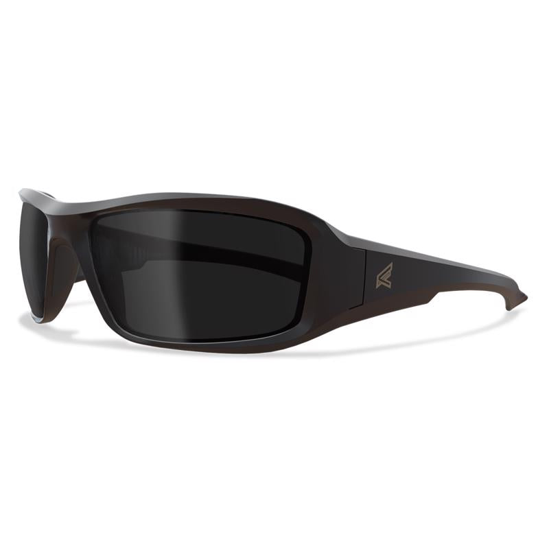 Edge Eyewear Brazeau Anti-Fog Safety Glasses Smoke Lens Black Frame