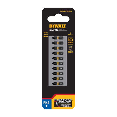 DeWalt FlexTorq Phillips #2 X 1 in. L Insert Bit Steel 10 pc