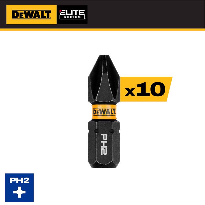 DeWalt FlexTorq Phillips #2 X 1 in. L Insert Bit Steel 10 pc