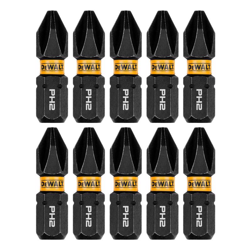 DeWalt FlexTorq Phillips #2 X 1 in. L Insert Bit Steel 10 pc
