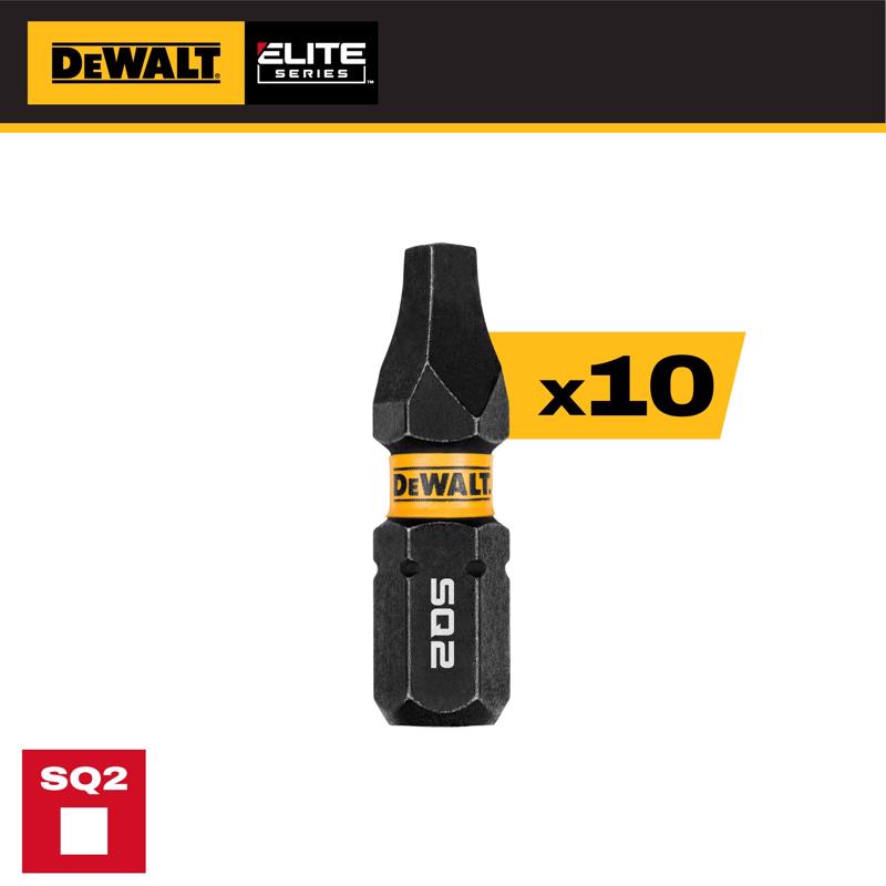 DeWalt FLEXTORQ Square #2 X 1 in. L Screwdriver Bit 10 pc