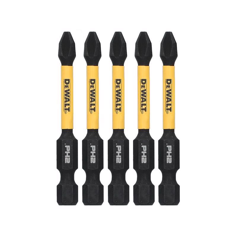 DeWalt ELITE SERIES Phillips #2 X 2-1/4 in. L Screwdriver Bit Steel 5 pc