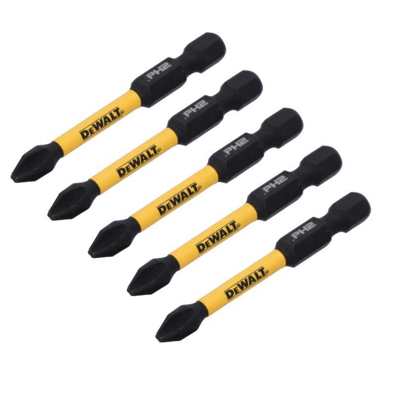 DeWalt ELITE SERIES Phillips #2 X 2-1/4 in. L Screwdriver Bit Steel 5 pc