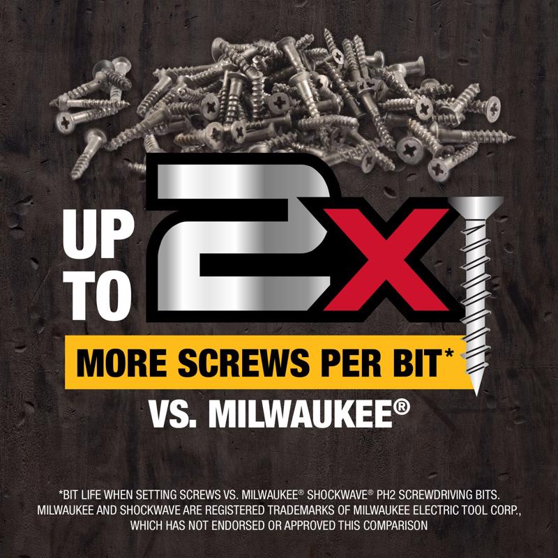 DeWalt ELITE SERIES Phillips #2 X 6 in. L Screwdriver Bit Steel