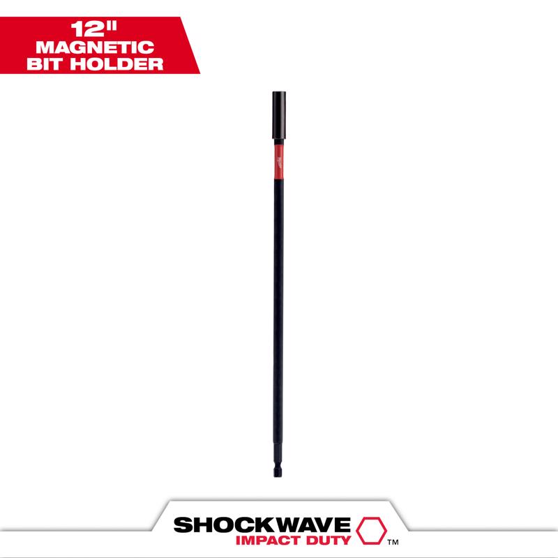 Milwaukee Shockwave Hex 1/4 in. X 12 in. L Screwdriver Bit Holder Steel