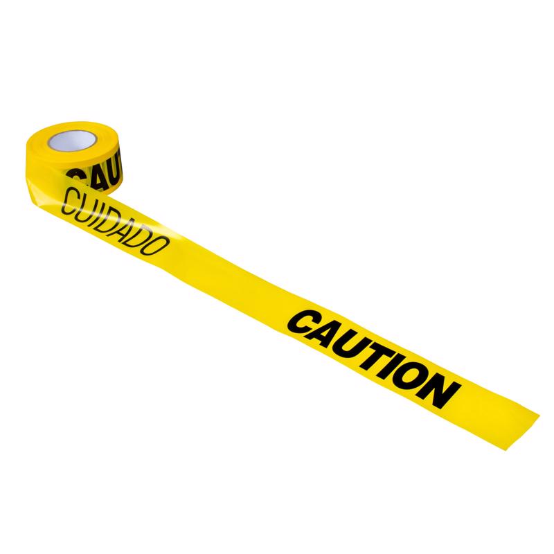 C.H. Hanson 1000 ft. L X 3 in. W Plastic Caution Cuidado Bilingual Barricade Tape Yellow