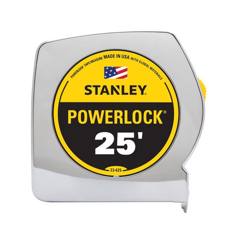 STANLEY PowerLock 25 ft. L X 1 in. W Compact Tape Measure