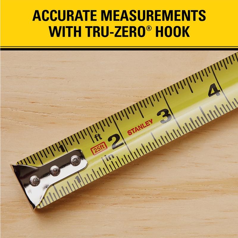STANLEY PowerLock 25 ft. L X 1 in. W Compact Tape Measure