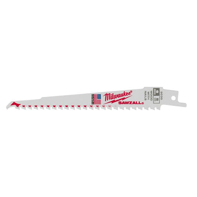 Milwaukee Sawzall 6 in. Bi-Metal Reciprocating Saw Blade 5 TPI