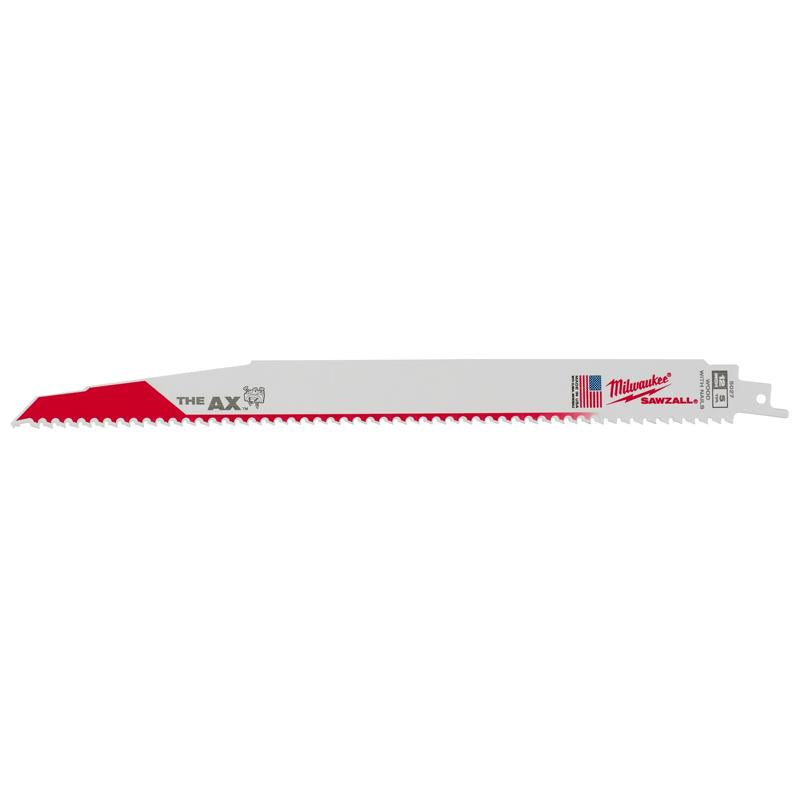 Milwaukee The Ax Sawzall 12 in. Bi-Metal Reciprocating Saw Blade 5 TPI