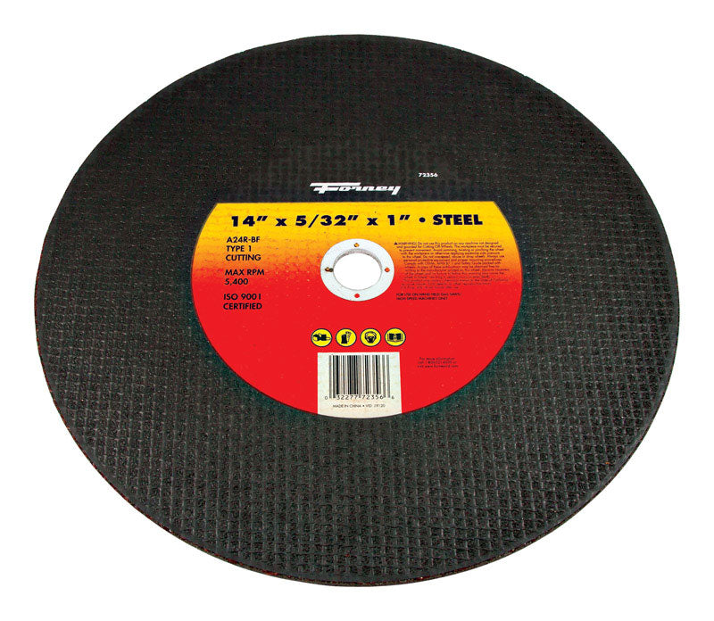 Forney 14 in. D X 1 in. Aluminum Oxide Metal Cutting Wheel