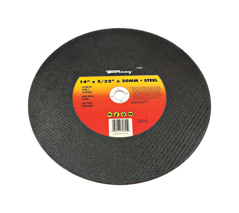 Forney 14 in. D X 20 mm Aluminum Oxide Metal Cutting Wheel