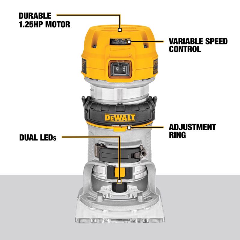 DeWalt 7 amps 1.25 HP Corded Compact Router Tool Only
