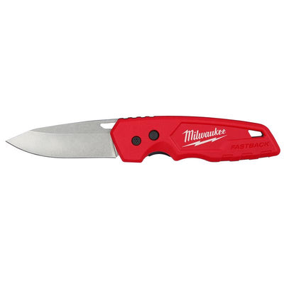 Milwaukee Fastback 7.5 in. Press and Flip Folding Pocket Knife Red