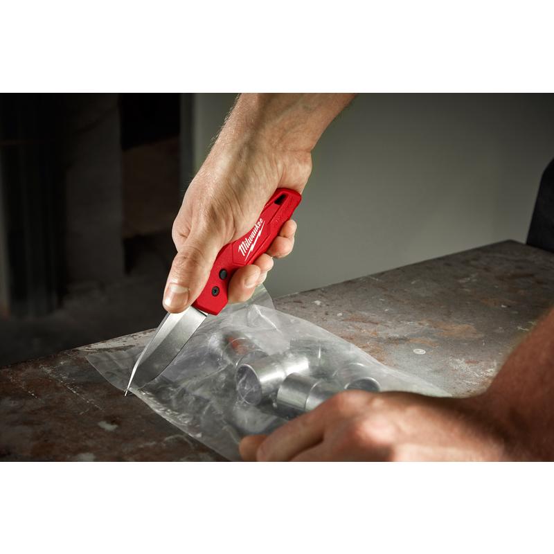 Milwaukee Fastback 7.5 in. Press and Flip Folding Pocket Knife Red