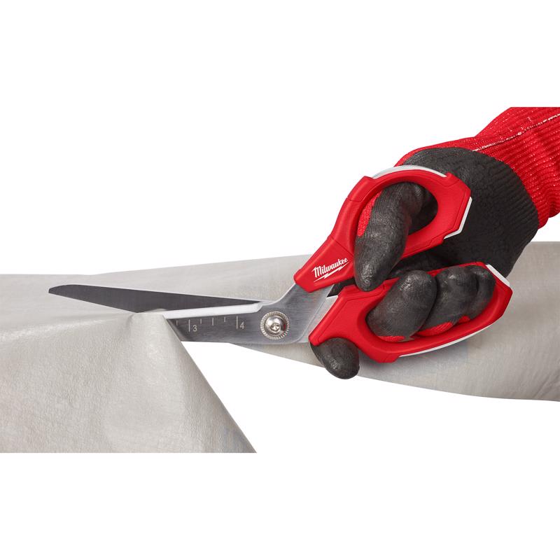Milwaukee 9.3 in. Iron Carbide Smooth Offset Jobsite Scissors