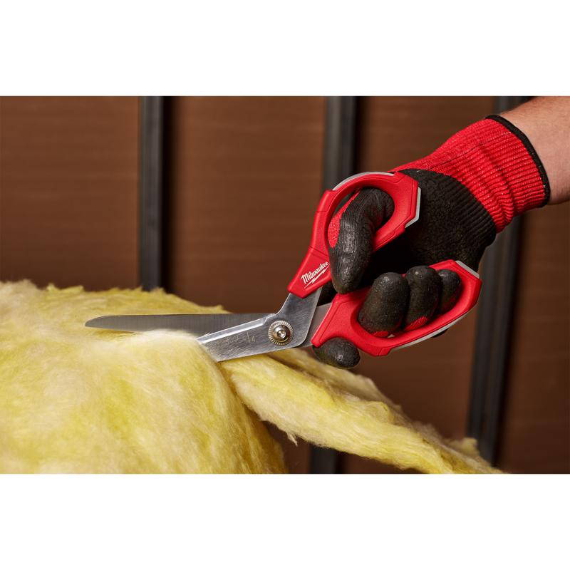 Milwaukee 9.3 in. Iron Carbide Smooth Offset Jobsite Scissors