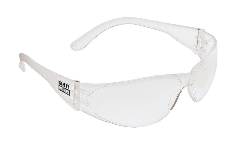 Safety Works Checklite Safety Glasses Clear Lens Clear Frame