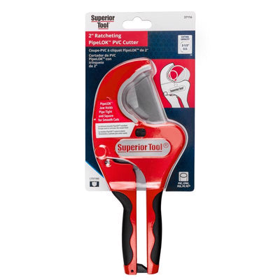 Superior Tool 2-1/2 in. Ratcheting Pipe Cutter 10 in. L Black/Red