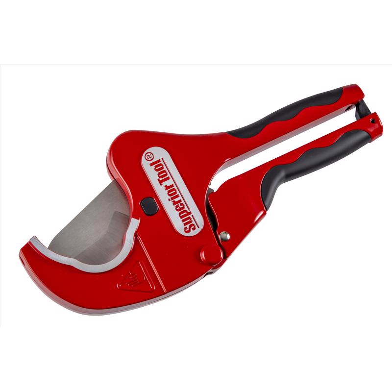 Superior Tool 2-1/2 in. Ratcheting Pipe Cutter 10 in. L Black/Red