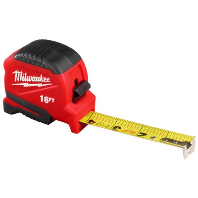 Milwaukee 16 ft. L X 1.92 in. W Compact Tape Measure