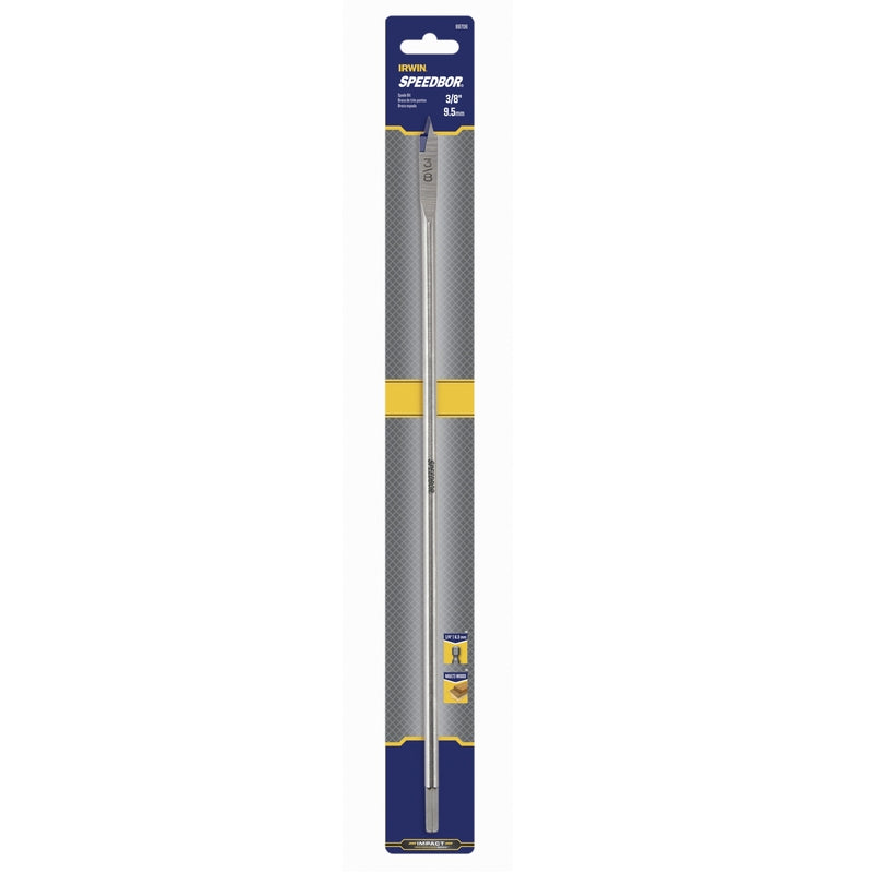 Irwin Speedbor 3/8 in. X 16 in. L Carbon Steel Wood Boring Bit Hex Shank