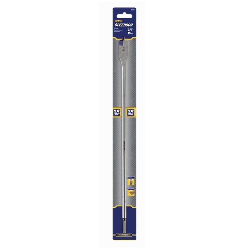 Irwin Speedbor 3/4 in. X 16 in. L Carbon Steel Wood Boring Bit Hex Shank