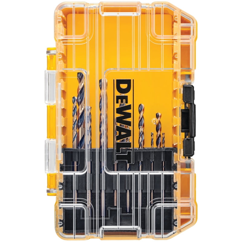 DeWalt Black & Gold High Speed Steel Split Point Drill Bit Set 3-Flat Shank 13 pc