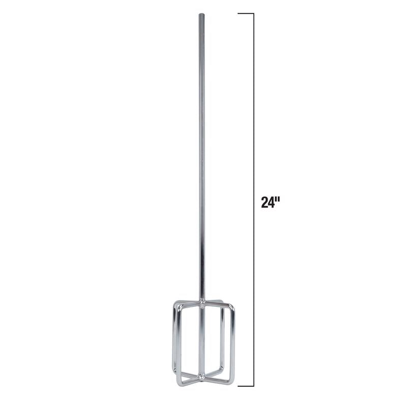 QEP 4.8 in. H X 4.8 in. W X 22 in. L X 0.37 in. D Steel Grout Mixing Paddle