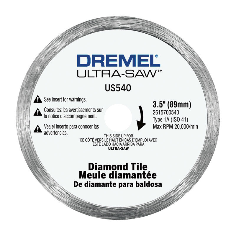 Dremel Ultra-Saw 3-1/2 in. D X 1/2 in. Diamond Cutting Wheel